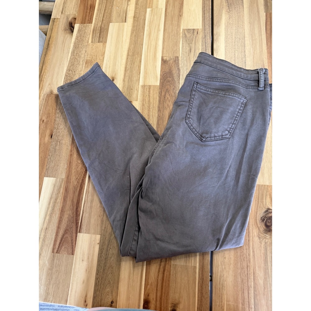 Buffalo David Bitton Hanna High Rise Soft Stretch Skinny Pants Taupe Brown 10/30